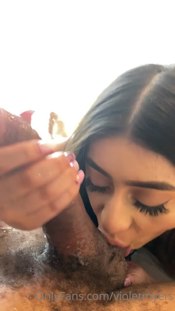 Violet Myers Sloppy Blowjob