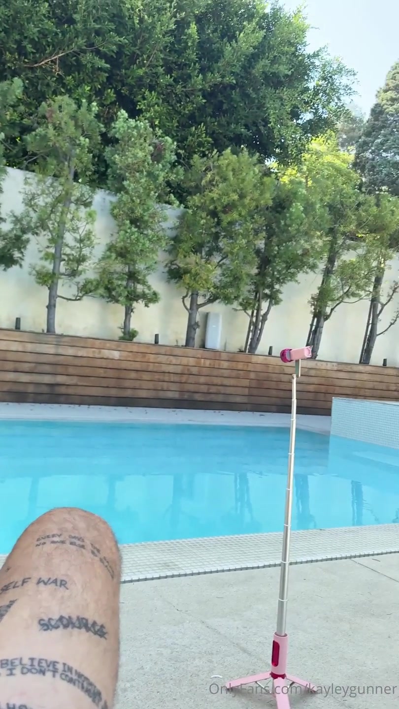 Kayley Gunner Gives A Sloppy BJ By The Pool